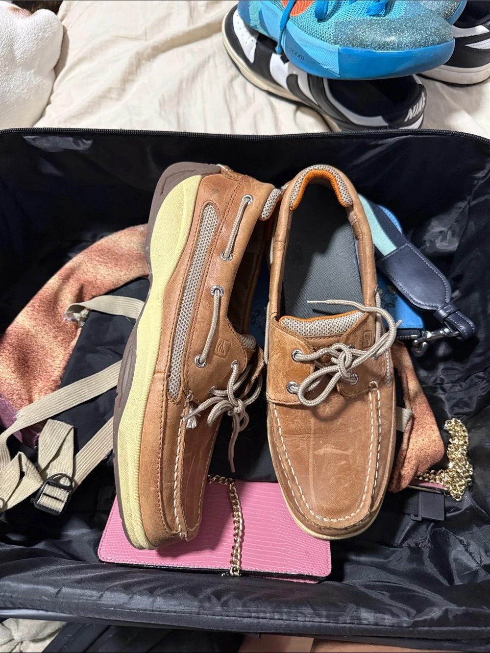 Sperry Tan/Brown Leather Boat Shoes